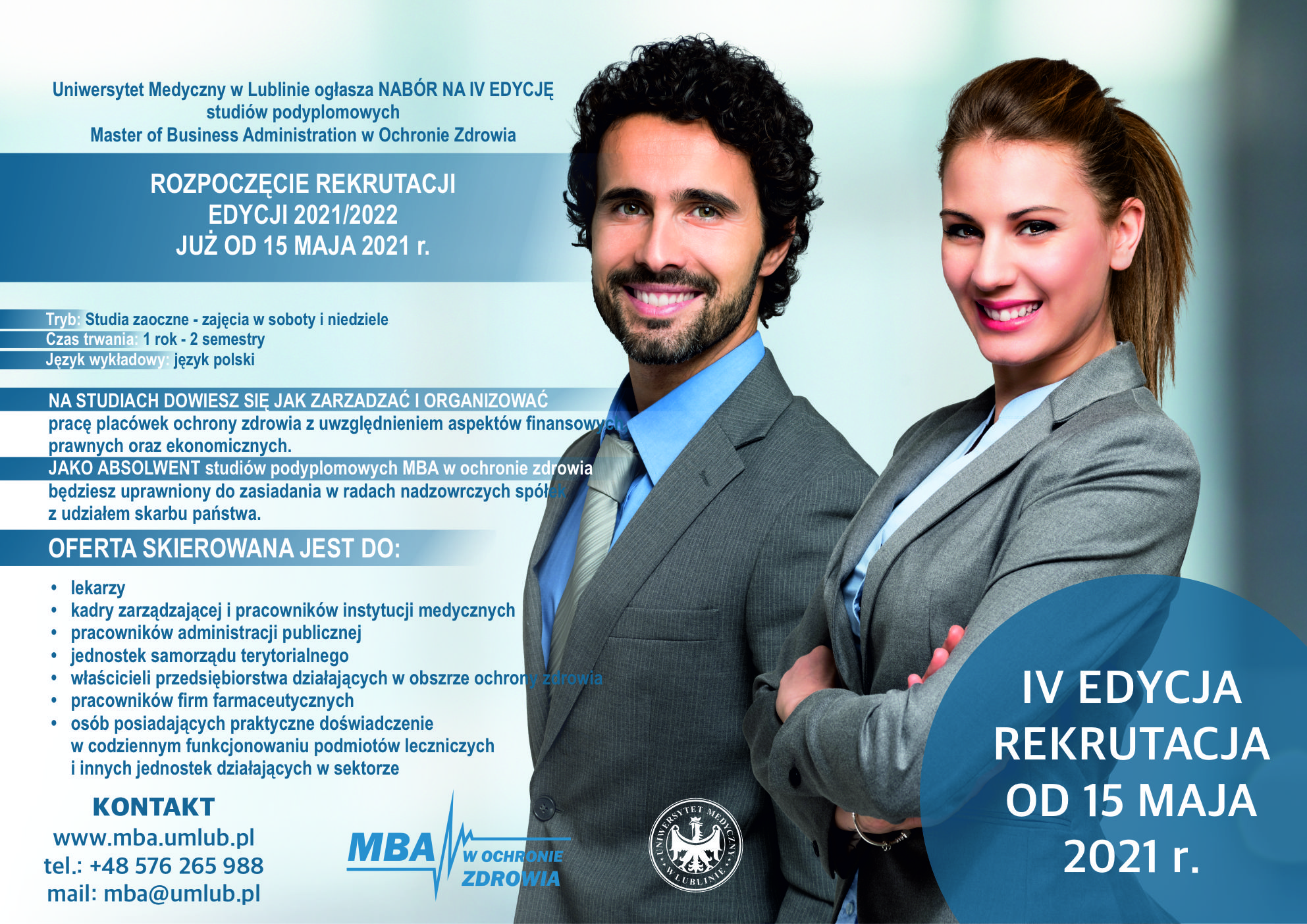 plakat studiów MBA IV edycji