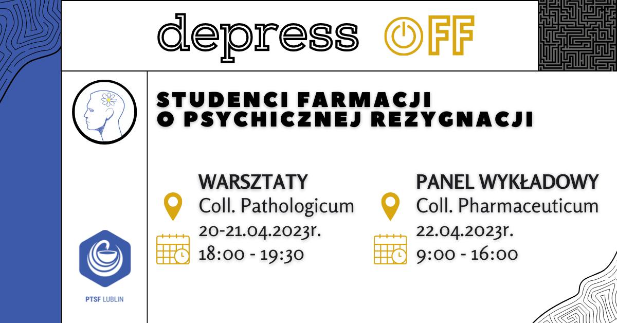 baner informujący o warsztatach w ramach konferencji depressOFF
