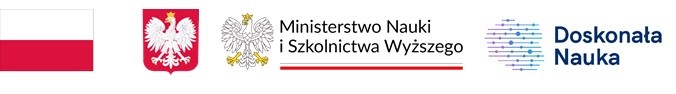 znaki graficzne: flaga i godło Polski, MNiSW oraz znak programu Doskonała nauka