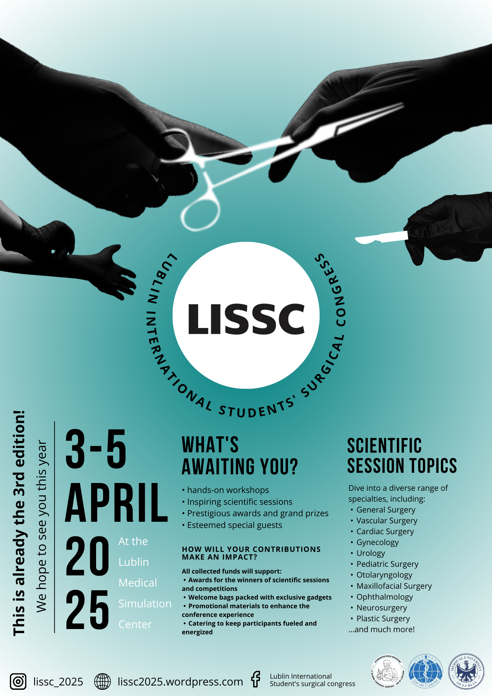 Plakat informacyjny konferencji LISSC w języku angielskim