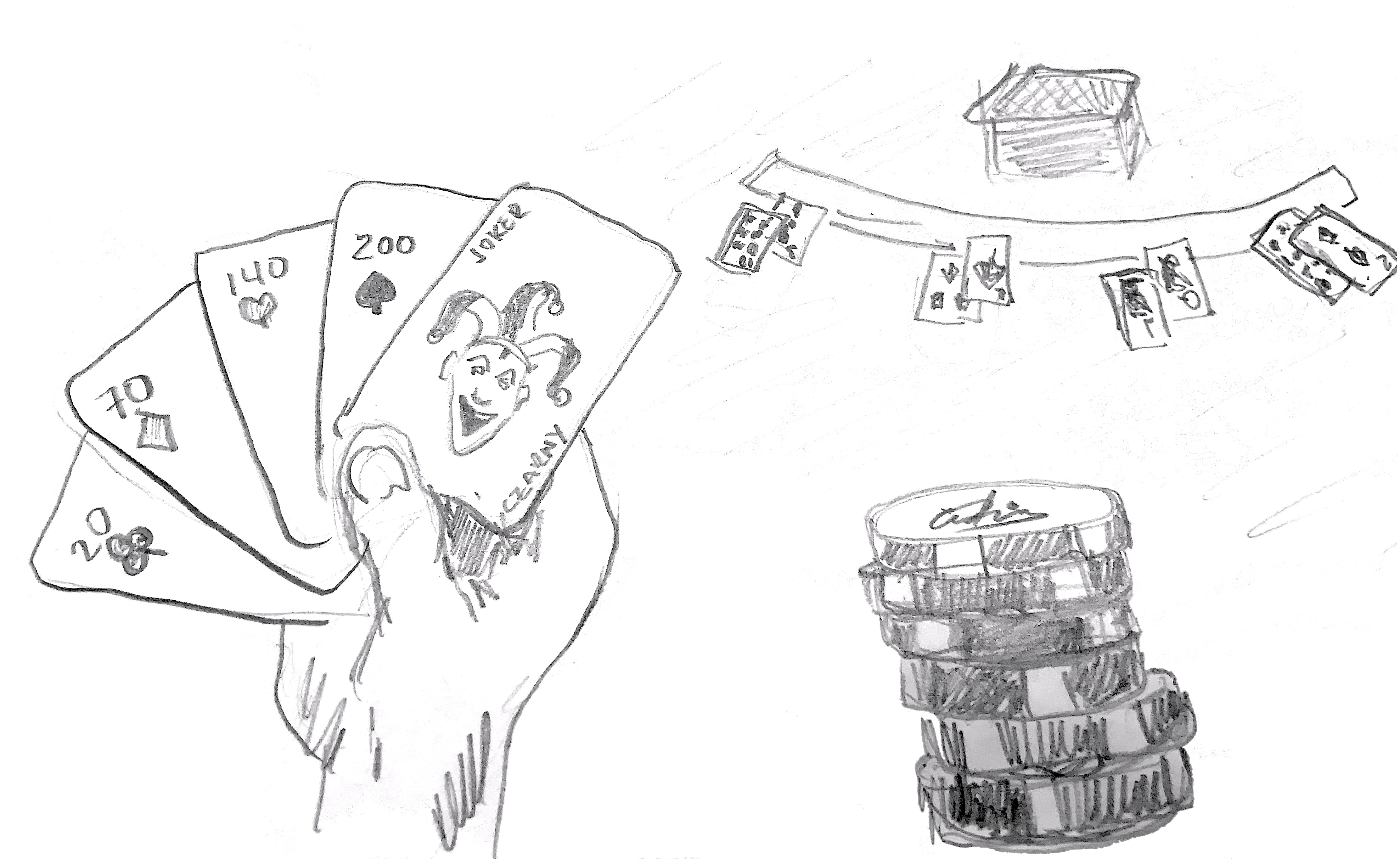 cards like playing pocer in casino