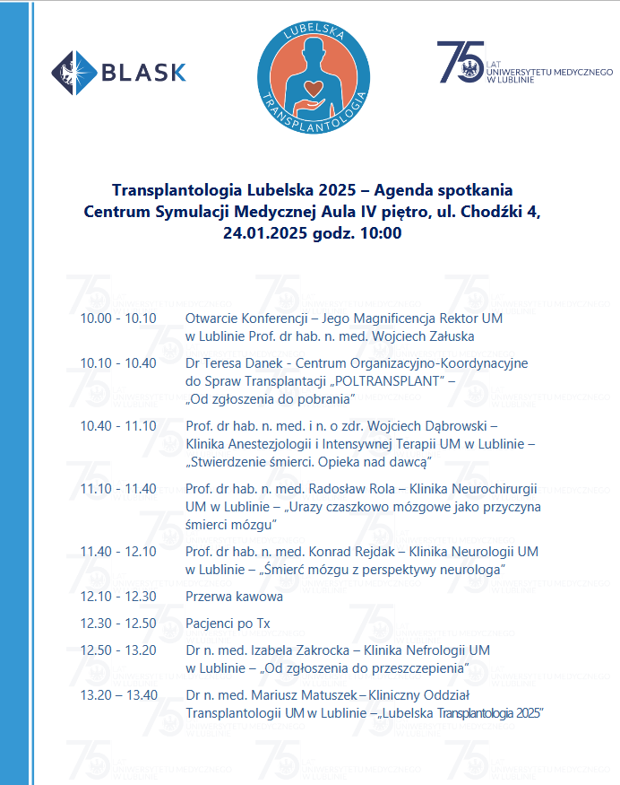 plan wystąpień na konferencji