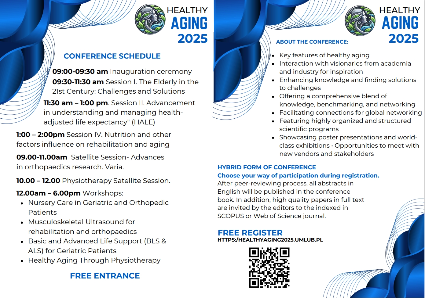 plakat informacyjny konferencji - plan wykładów