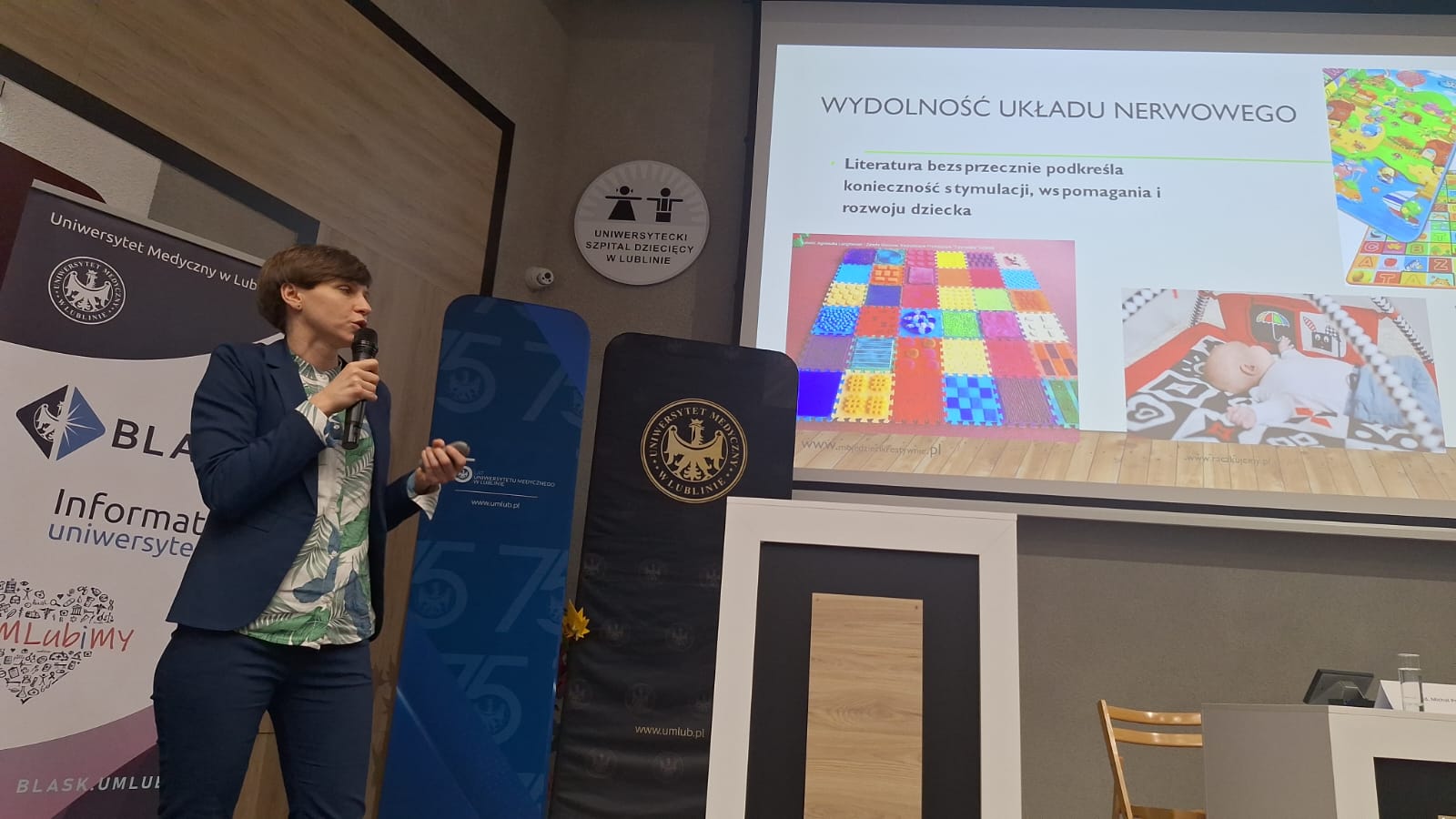 dr n. o zdr. Agnieszka Zdzienicka-Chyła podczas wykładu