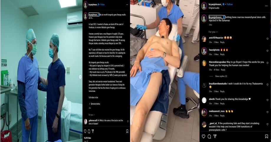 screenshot of Instagram posts