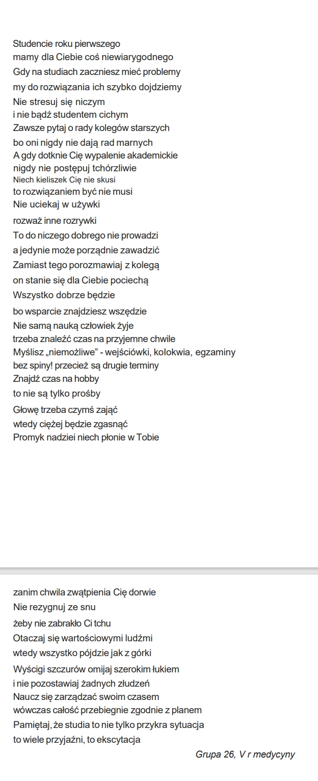 wiersz o wypaleniu akademickim