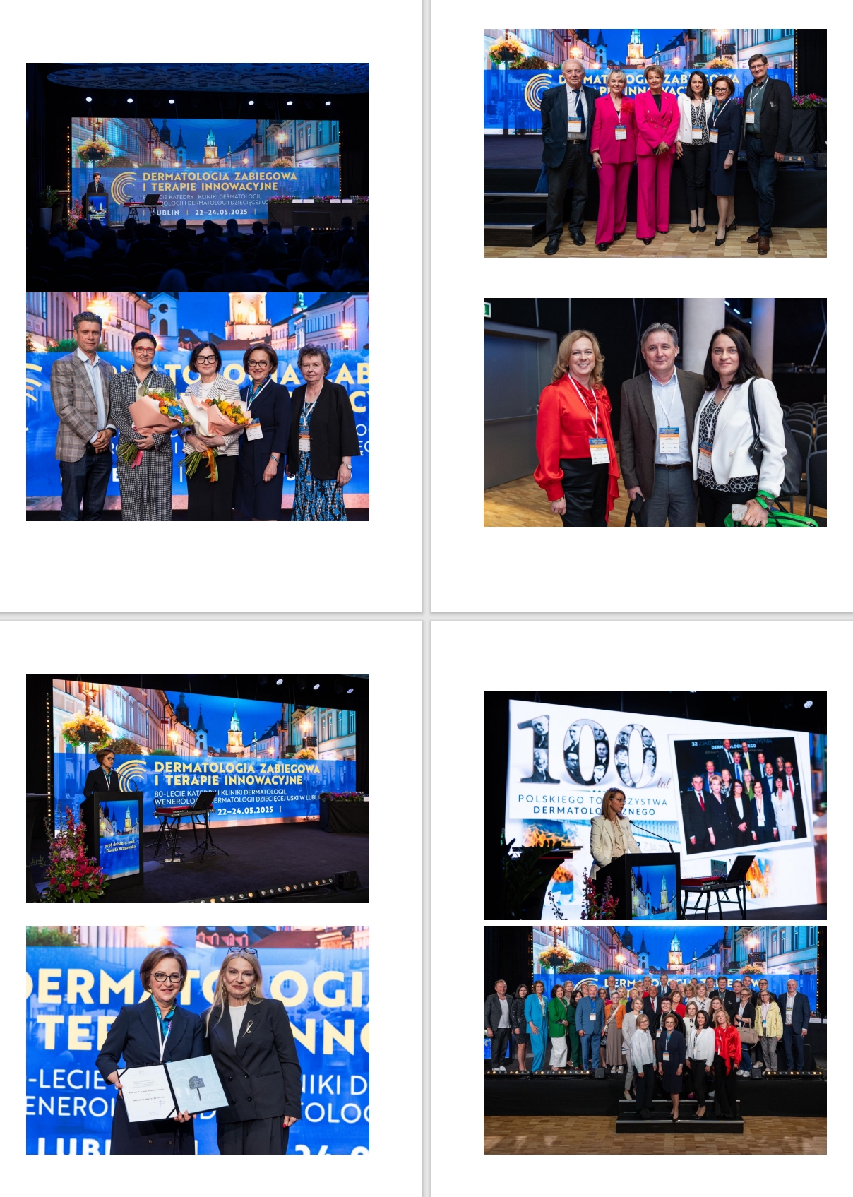 zdjęcia z przebiegu konferencji, głównie z wykładów o z wręczenia medali