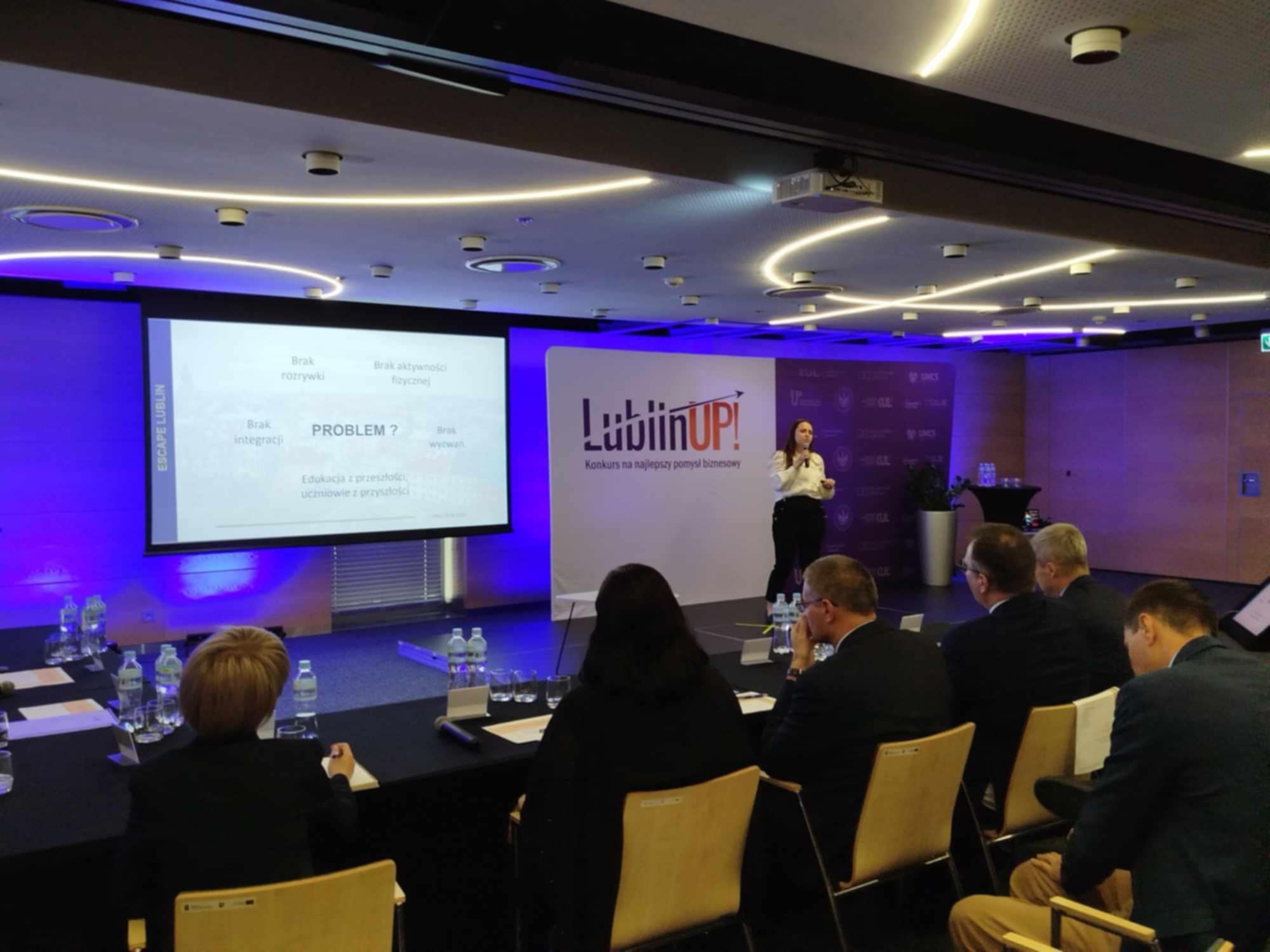 wykład podczas gali finałowej konkursu LublinUp!