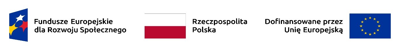 znaki graficzne Fundusze Europejskie, Rzeczpospolita Polska i Dofinansowane prze UE